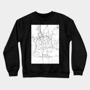 Brno Czech Republic City Map Crewneck Sweatshirt